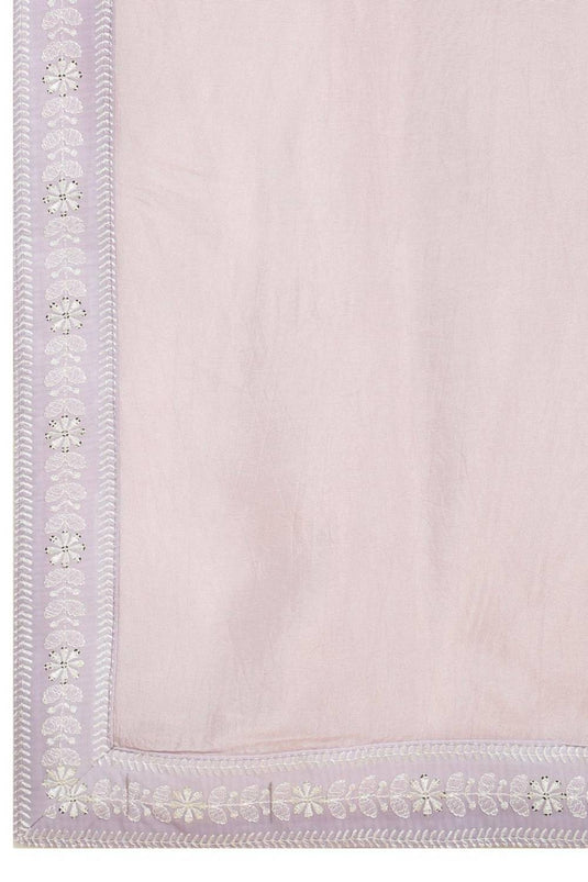 Prafull Cotton Embroidery Pastel Kurta Set - Pastel Purple