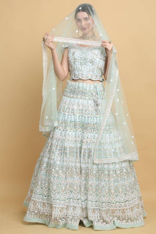 Khushnuma Embroidered Floral Bridal Lehenga Set
