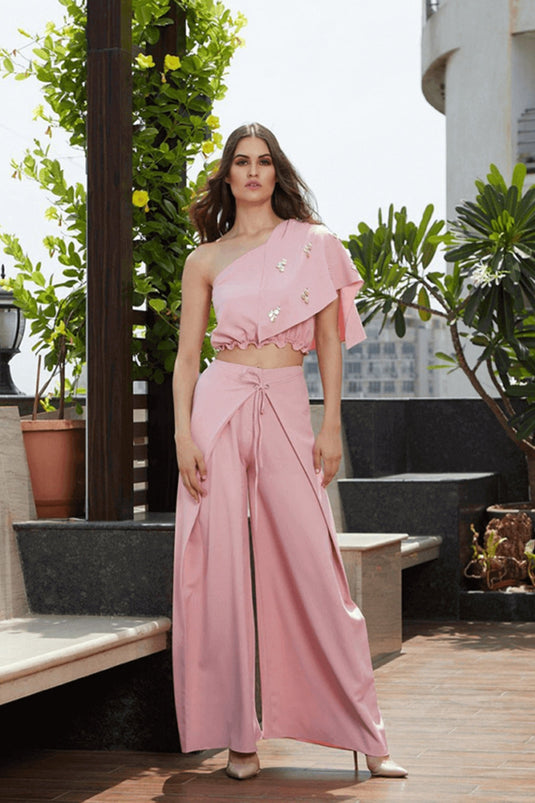 Flamingo Cape Sleeve Sequin top and Pants