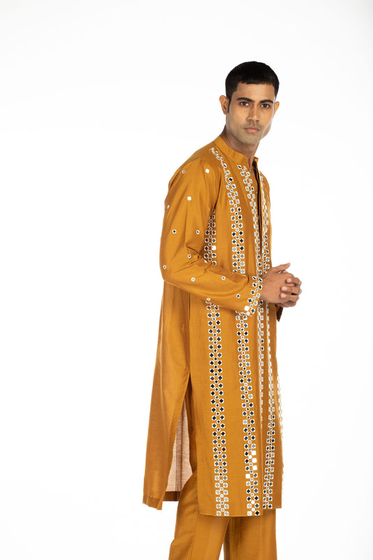 Brown Embroidered Set