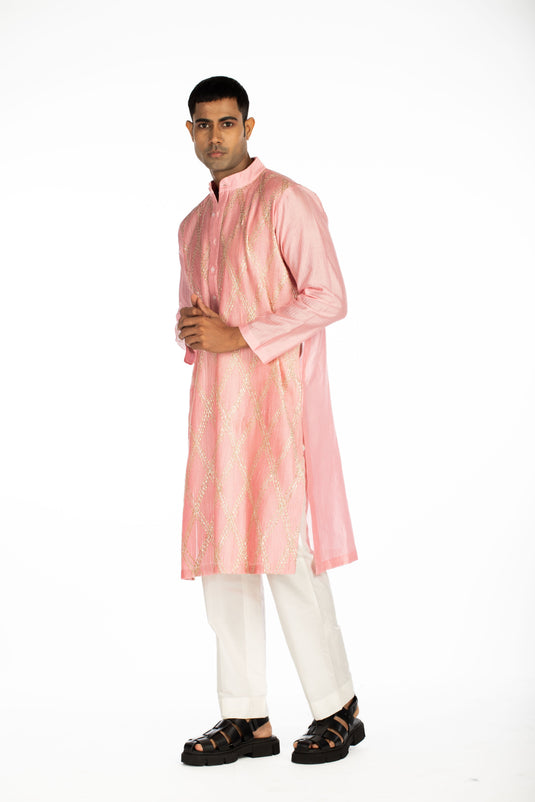 Blush Pink Embroidered Set