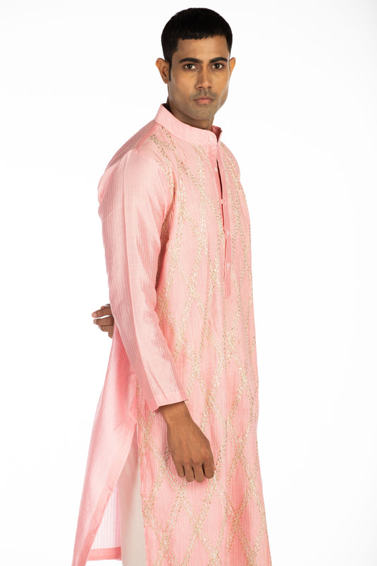 Blush Pink Embroidered Set