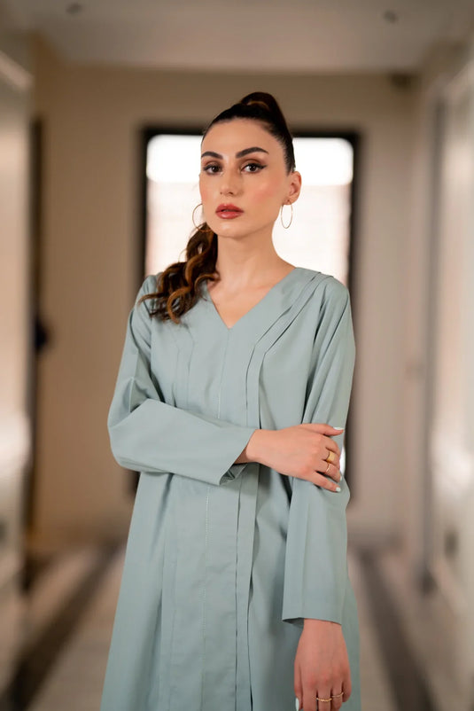 Ice- Blue Kurta With Pants