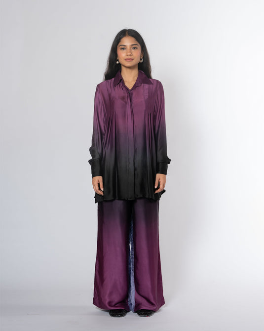 Pleated Shirt Coord