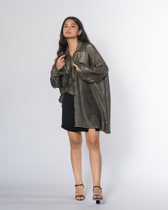 Metallic Oversized Shirt