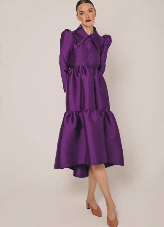 Khushboo & Pankaj - Purple Tier Dress