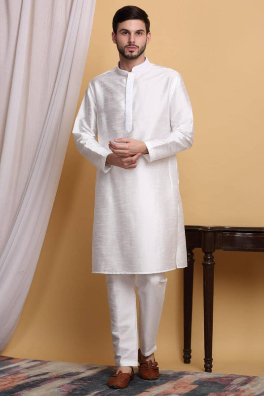 Nakkashkaari Embroidered Open Jacket Kurta Set - Ivory Cream