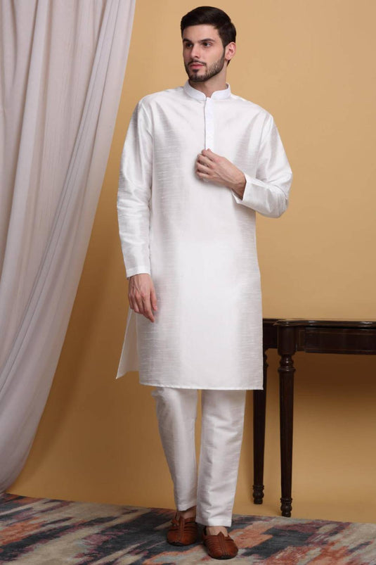 Kohima Embroidered Open Jacket Set - Ivory