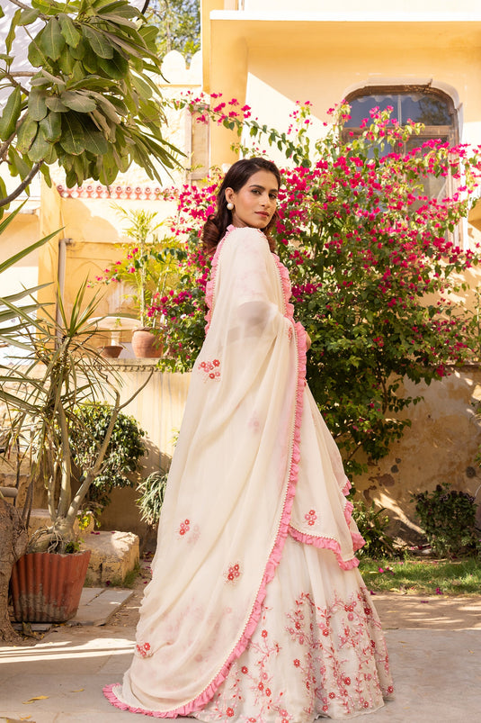 Off white lehenga set