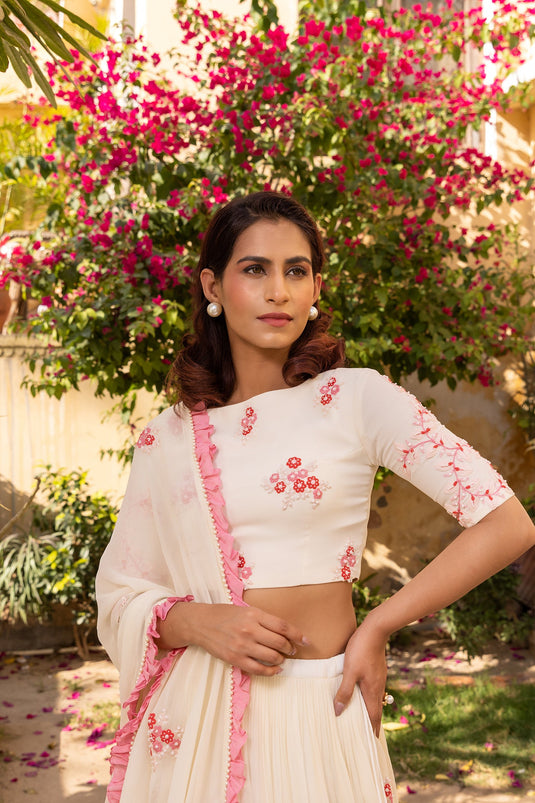 Off white lehenga set