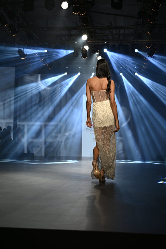 Ivory Embellished Corset Dress