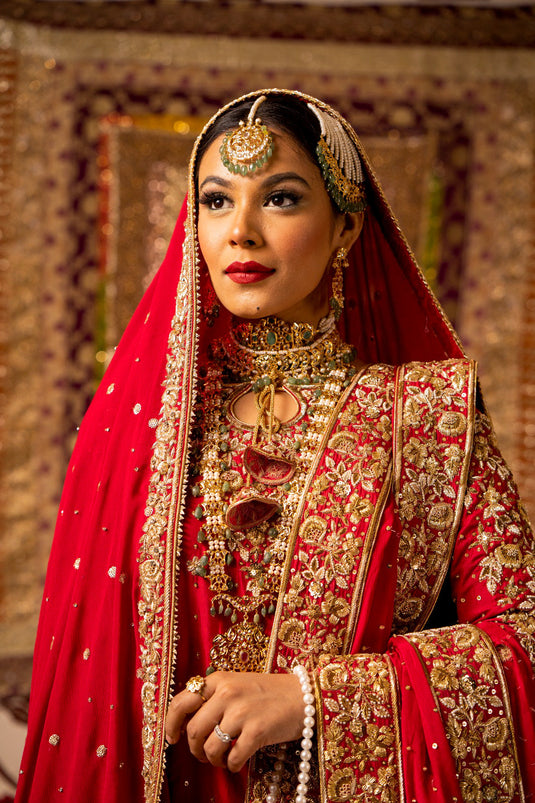 Sheenaz-e-Aroosa Red Khada Dupatta