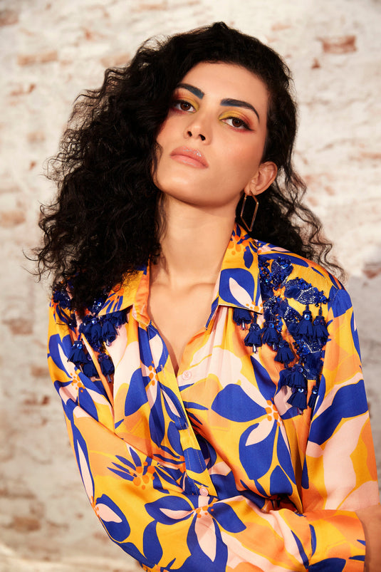 Orange Printed Co-Ord Set