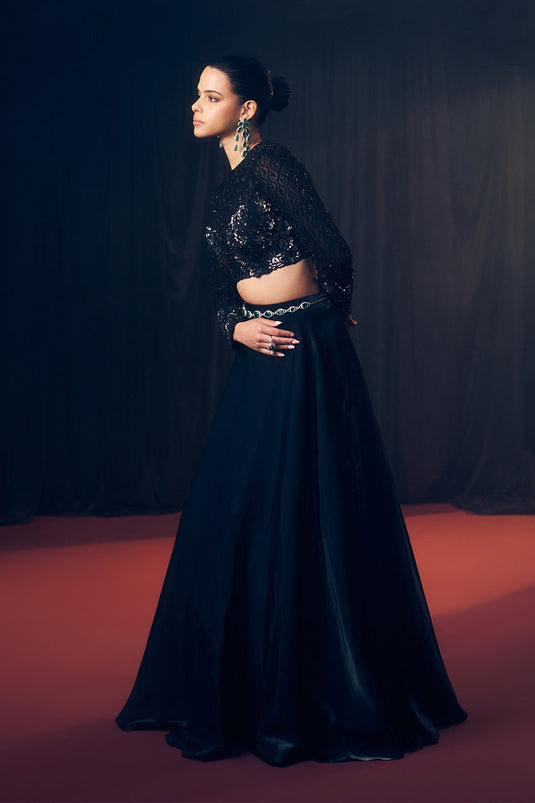 Black Lehenga Set
