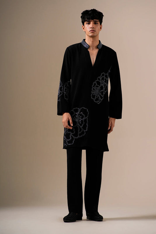 Black Mirage Kurta Set