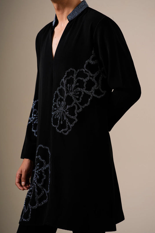 Black Mirage Kurta Set