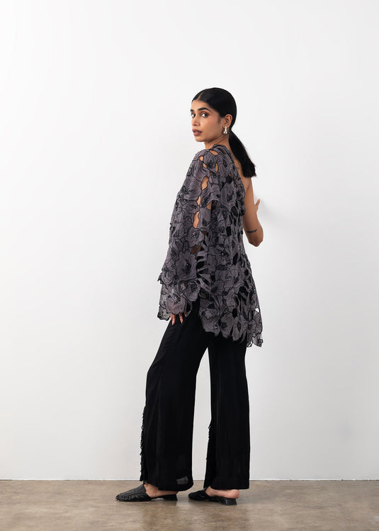 Cutwork One shoulder Coord