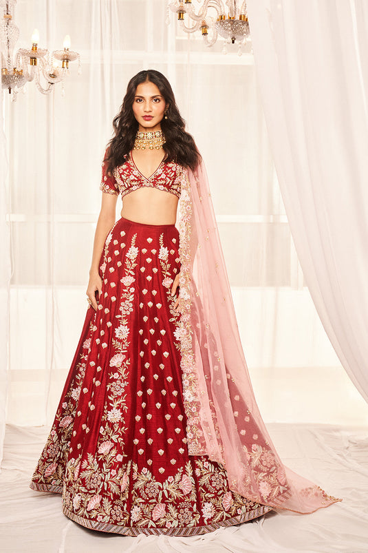 Blood  Red Bridal Set