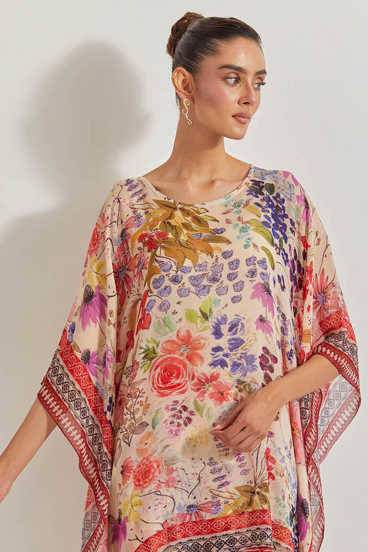 Blooming Burst Asysmmetrical Top with Pants
