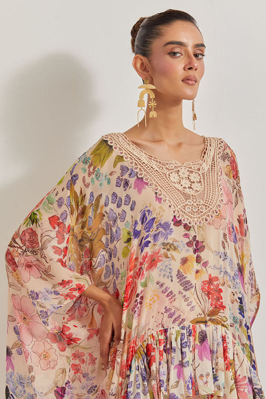 Blooming Burst Co-Ord With Lace Neck Line
