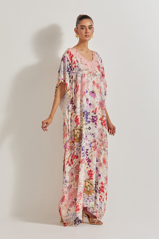 Blooming Burst  Kaftan Dress