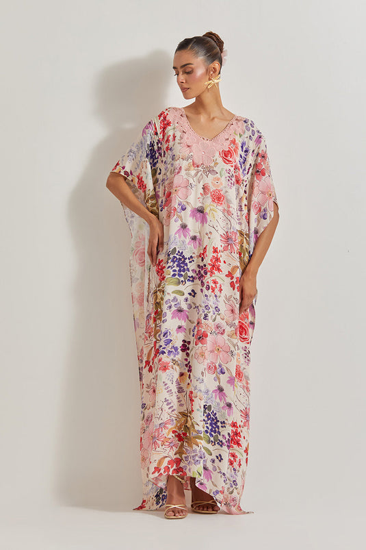 Blooming Burst  Kaftan Dress