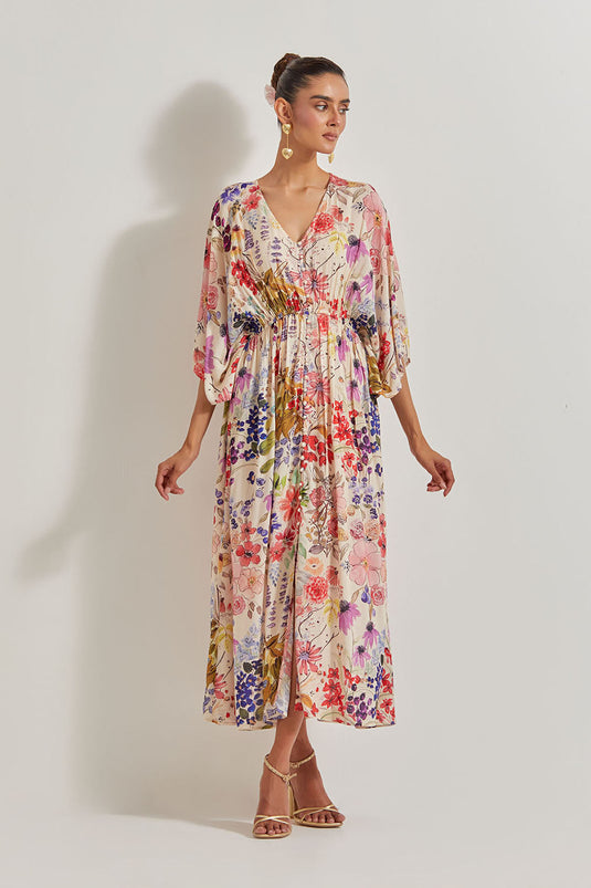 Blooming Burst  Rayon Dress