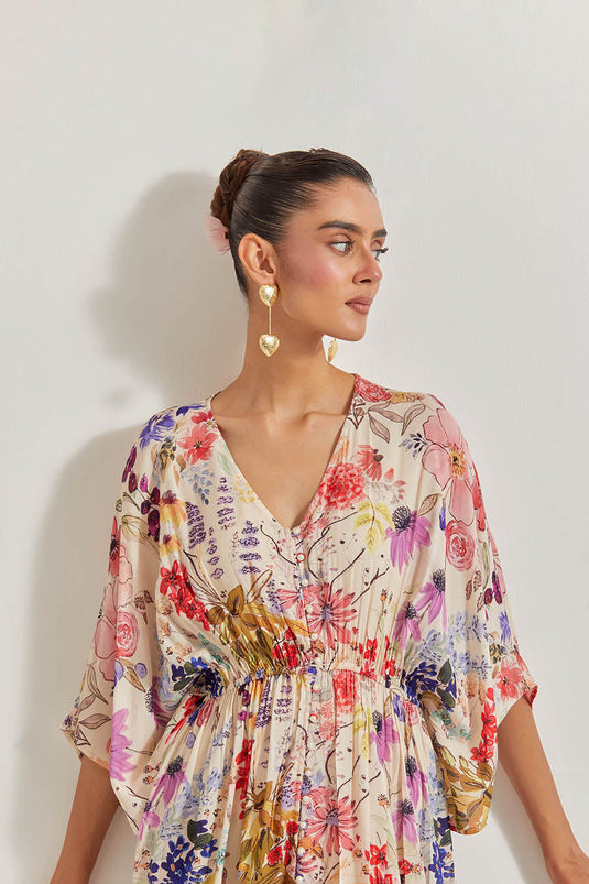 Blooming Burst  Rayon Dress