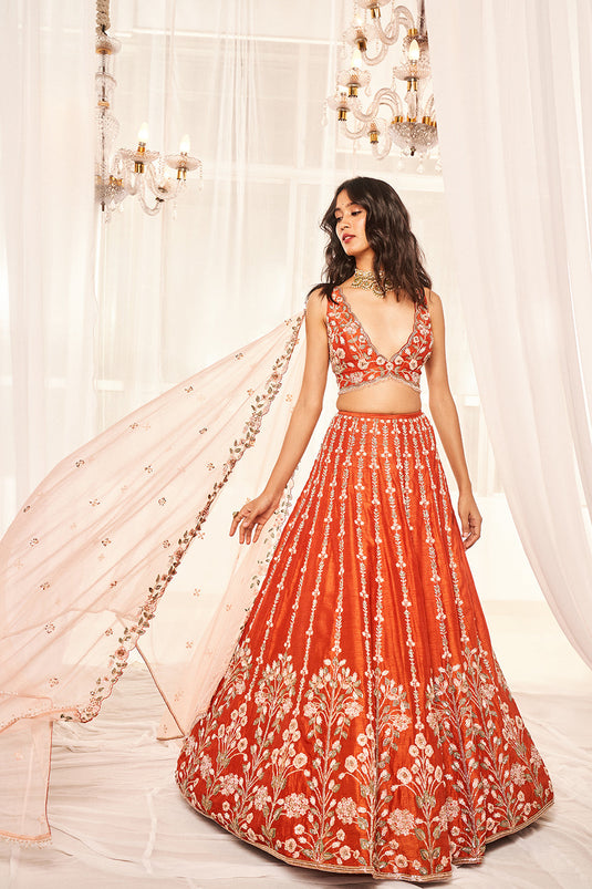 Burnt Orange Bridal Set