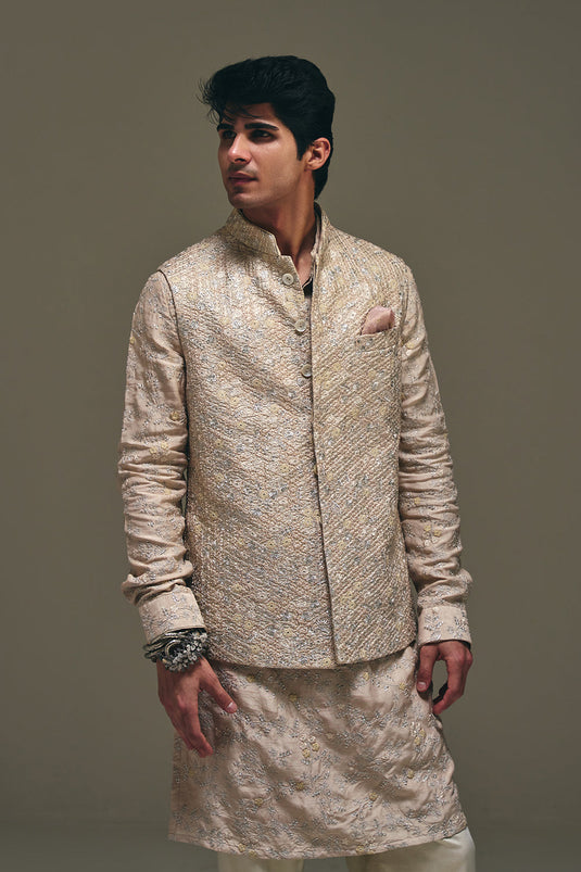 Camellia Nehru Jacket Set
