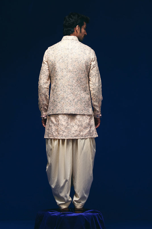 Camellia Nehru Jacket Set