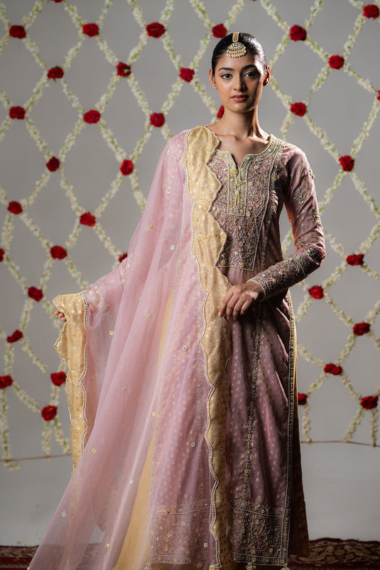 Chalk Pink Booti Tissue Palazzo Set