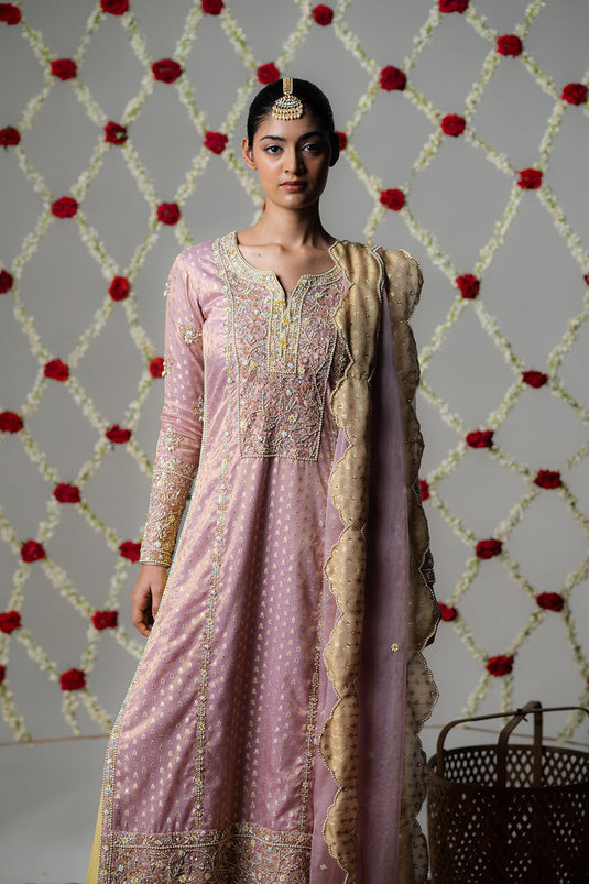 Chalk Pink Booti Tissue Palazzo Set