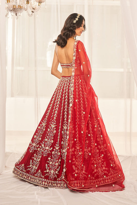 Cherry Red Bridal Set