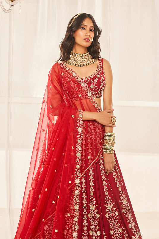Cherry Red Bridal Set