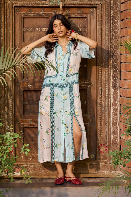 Ciel & Rose Floral Shirt Dress