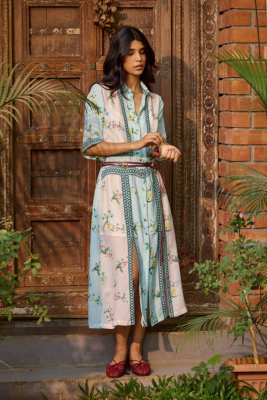 Ciel & Rose Floral Shirt Dress