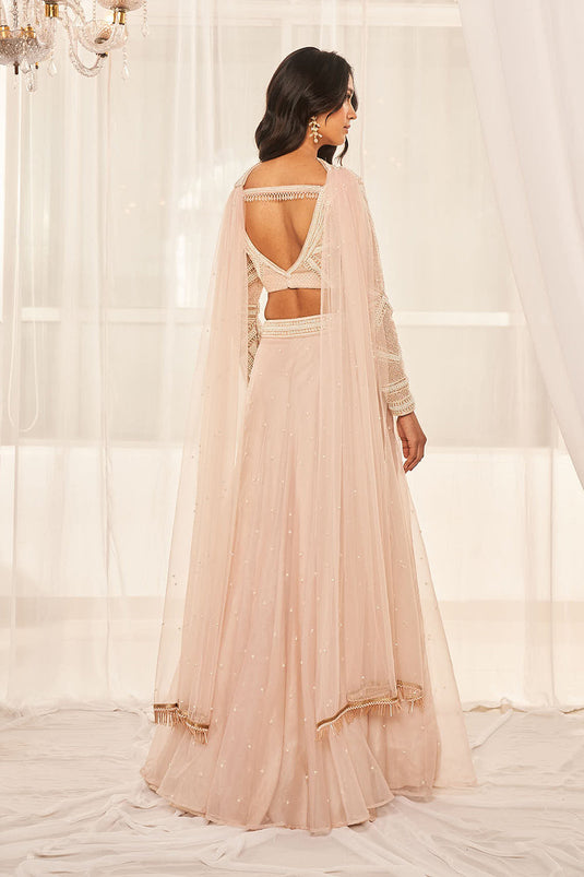 Dusty Beige Lehenga Set