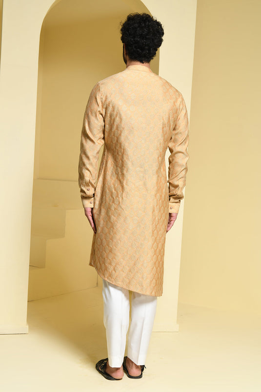 Earthy colour asymmetrical kurta pants