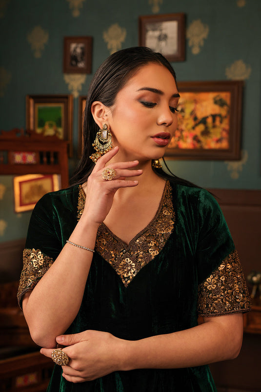 Emerald Anarkali Set
