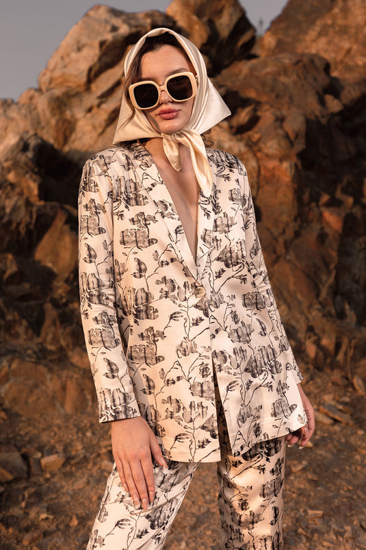 Floral Reverie Long Blazer And Trouser Co-Ord