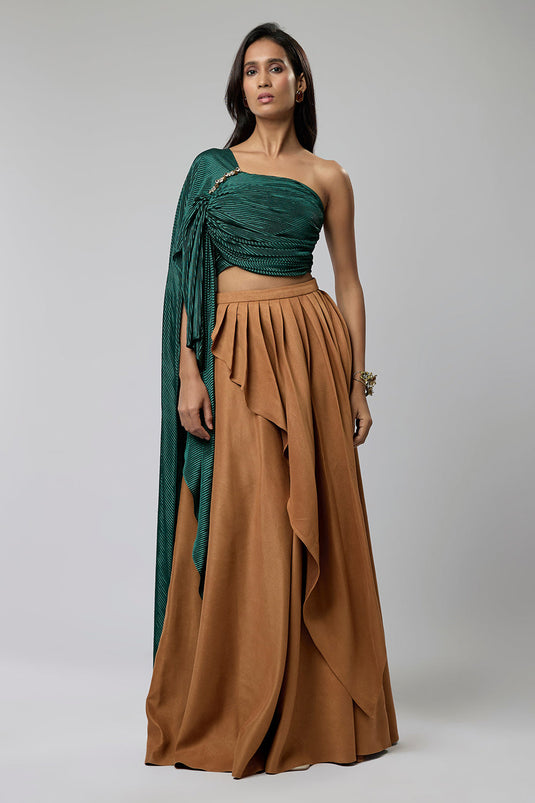 Green & Beige Forest Whispers Co-ord Set
