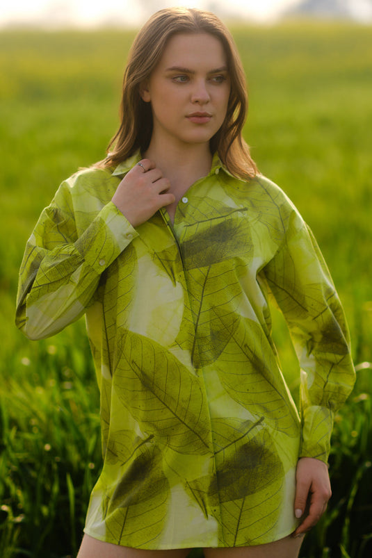Green Ferns Long Shirt