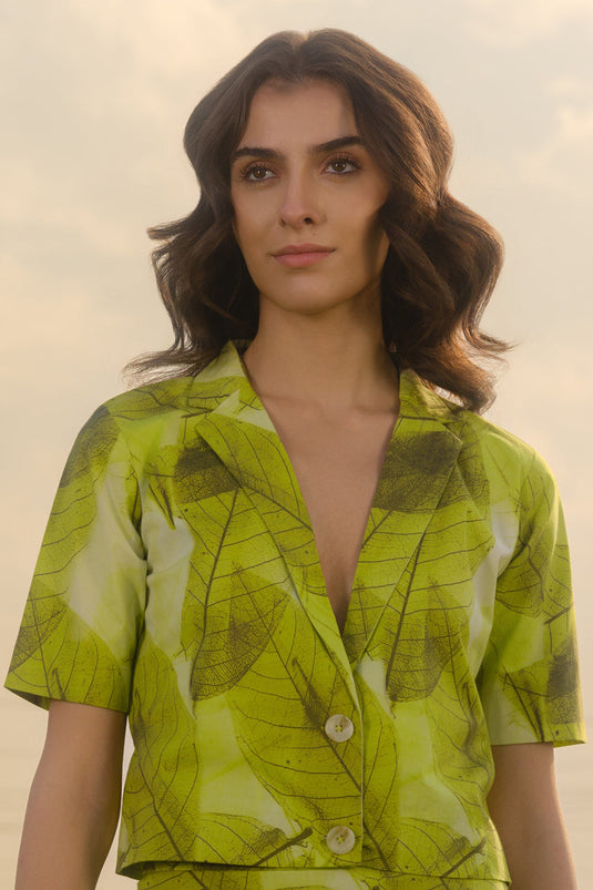 Green Ferns Short Blazer