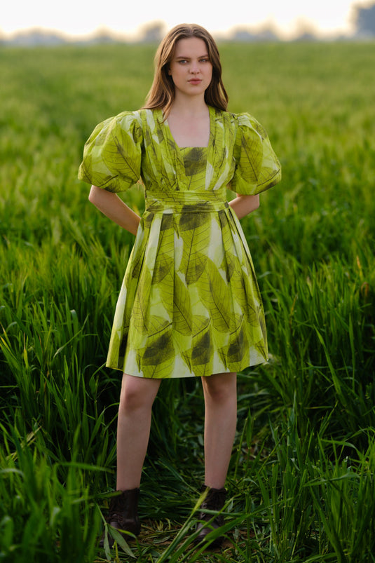Green Ferns Short Dress