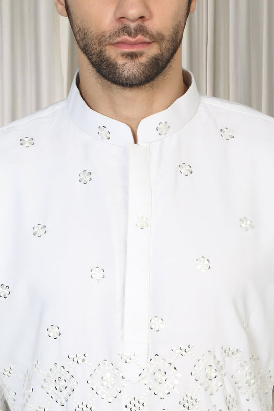 Harsh Mirror  Embroidered Kurta With Back Elastic Pants