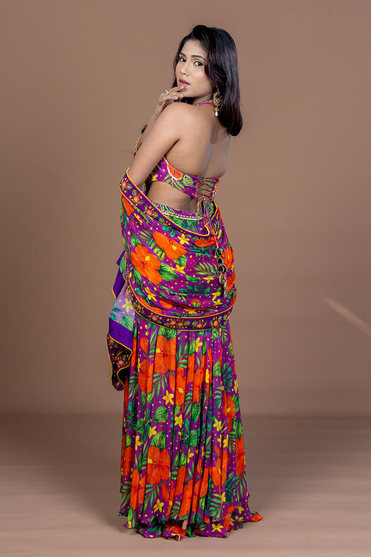 Hibiscus Mirage Anarkali