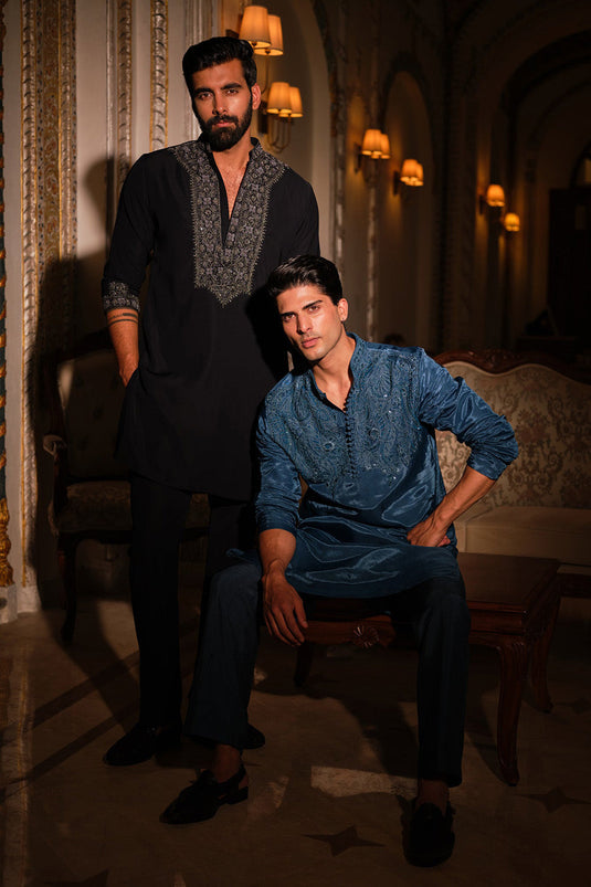 Indigo Starlit Kurta Set