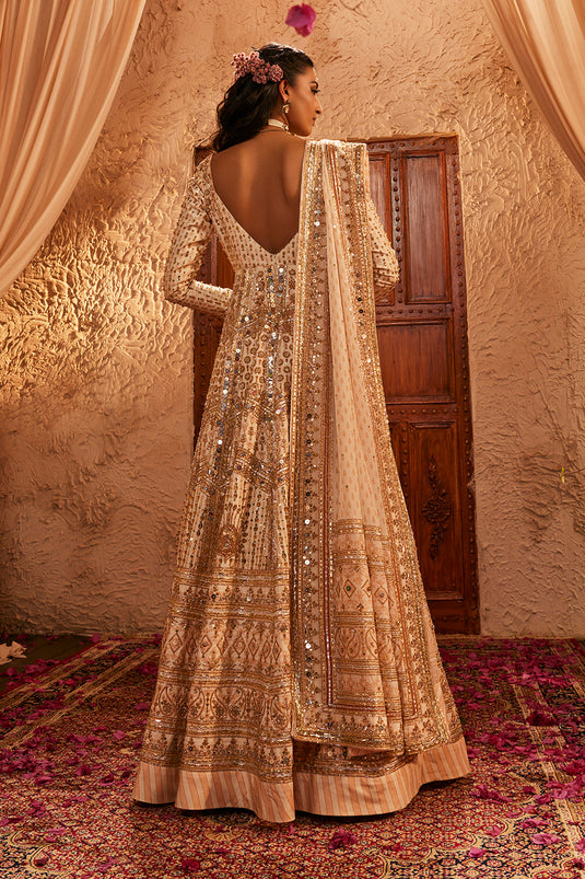 Ivory Anarkali Set