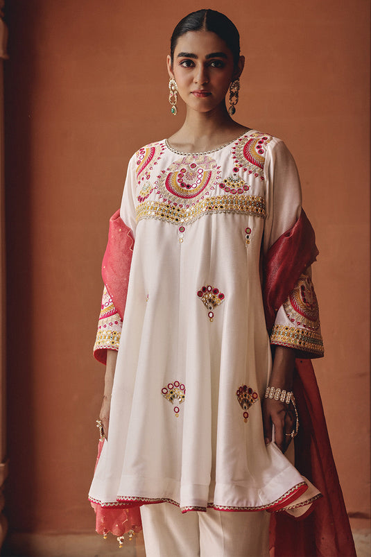 Ivory Shehnai Flared Set